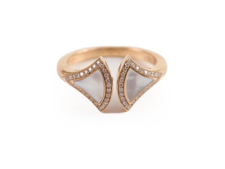 Bvlgari Divina Mother of Pearl Pink Gold Size 54 Ring Online Hot Sale