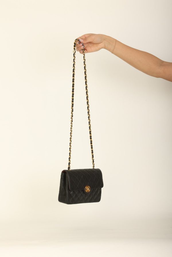 Chanel 1989 Lambskin Mini Flap Bag on Sale