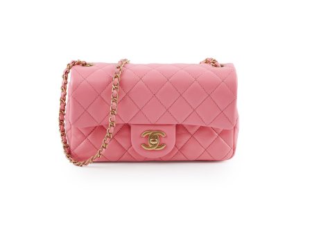 Chanel Crush Mini Rectangular Bright Pink Microchipped 2022 Supply