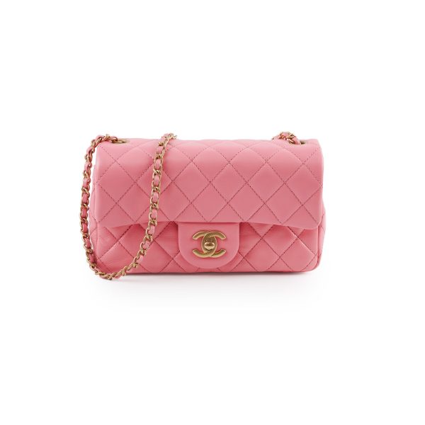 Chanel Crush Mini Rectangular Bright Pink Microchipped 2022 Supply