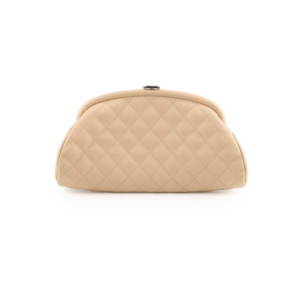 Chanel Clutch Caviar Ivory - Series 12 For Discount