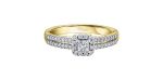 Engagement Ring 14 Karat Yellow Gold  - Canadian Diamond For Cheap