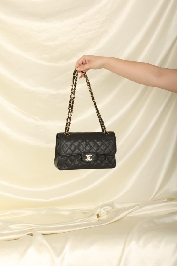 Chanel 2003 Caviar Small Double Flap Discount