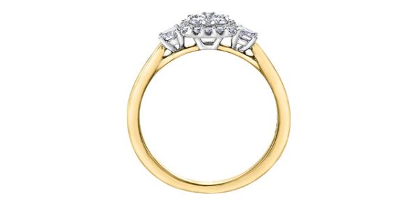 Ladies 14KT Yellow & White Gold Diamond Estoria Engagement Ring (0.50TDW) on Sale