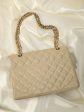 Chanel Lambskin Beige Half Flap on Sale