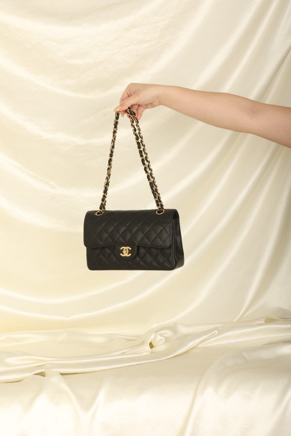 Chanel 2003 Caviar Small Double Flap Discount