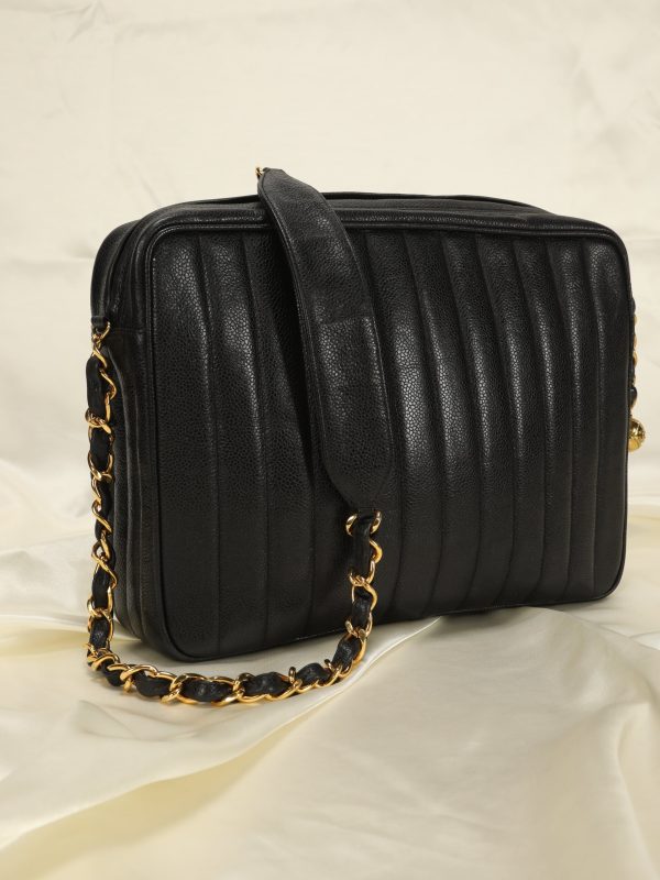 Extremely Rare Chanel Caviar Jumbo Vertical Camera Bag Online Hot Sale