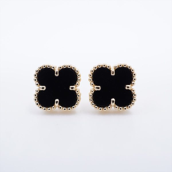 Van Cleef & Arpels Sweet Alhambra Onyx Earrings Online Sale