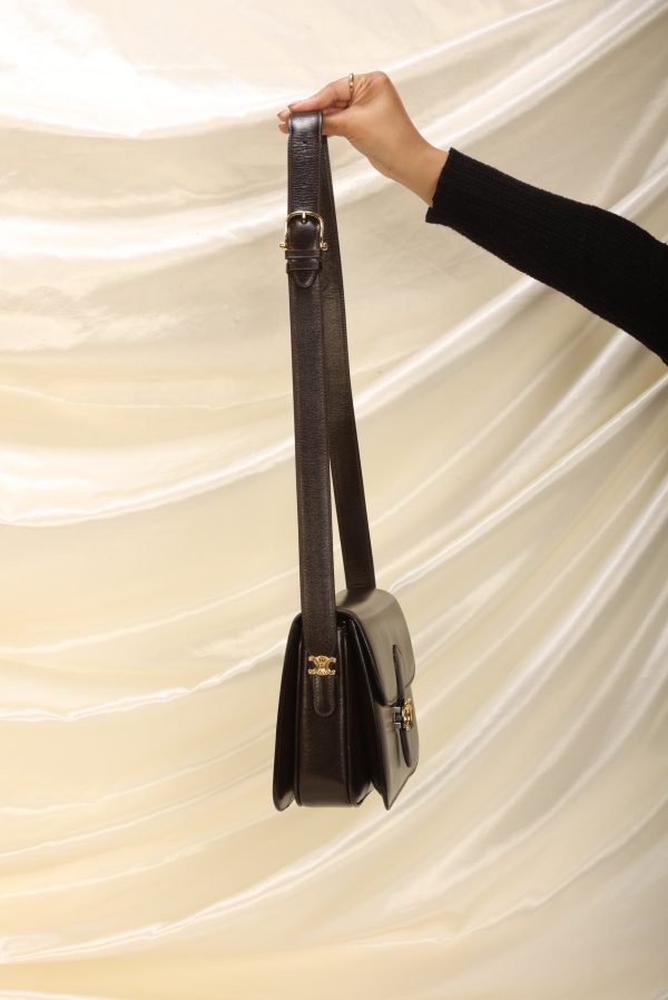 Celine Triomphe Boxcalf Shoulder Bag Supply