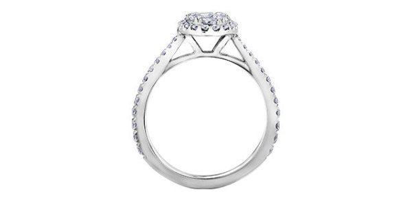 Ladies 14KT White Gold Diamond Estoria Engagement Ring Discount