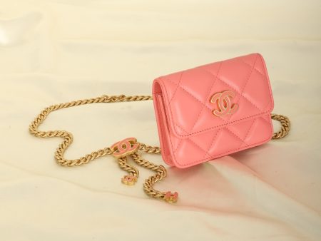 Chanel 2021 Lambskin Chain Waist Bag Online Hot Sale