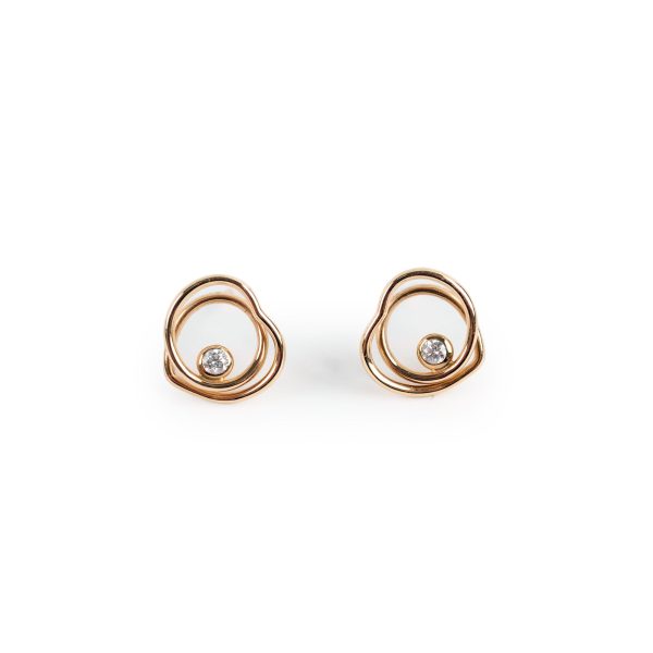 Hermes Boutons D Oreilles Vertige Coeur TPM Pink Gold Supply