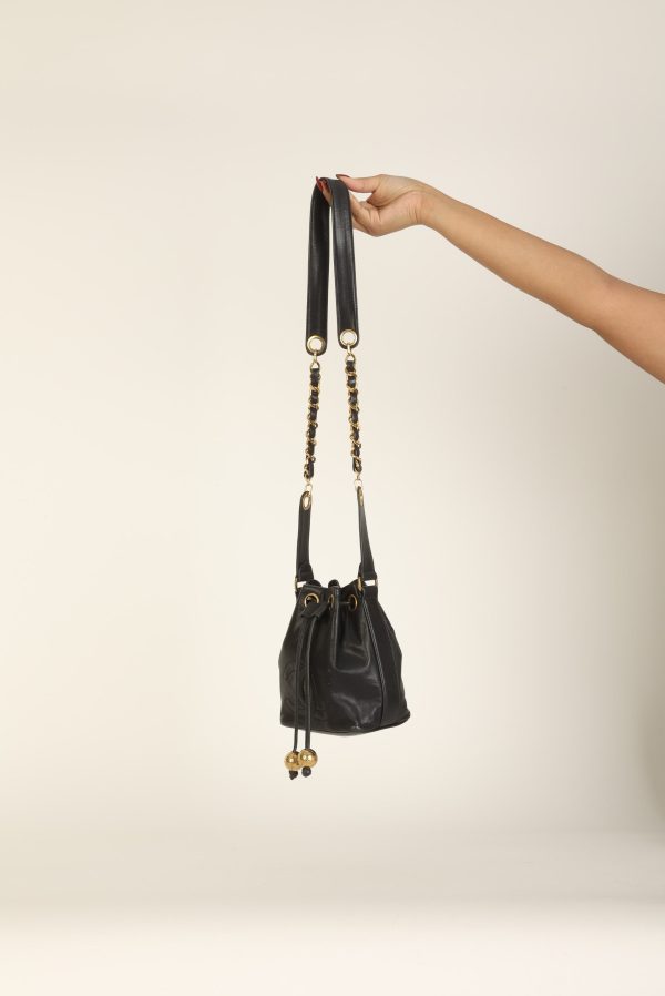 Chanel 1991 Lambskin Mini Bucket Bag Discount