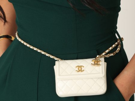 Chanel 2020 Patent White Micro Flap on Sale