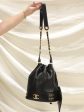 Chanel Lambskin Logo Bucket Bag & Pouch Discount