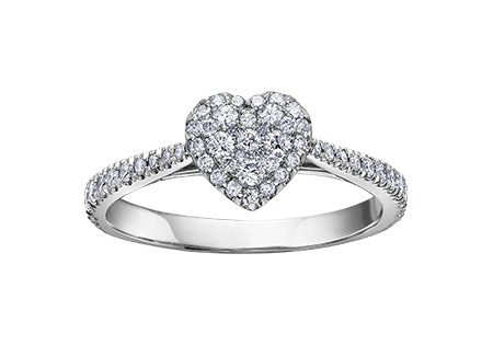 Ladies 14KT White Gold Diamond Estoria Engagement Ring 0.50CT TDW Hot on Sale