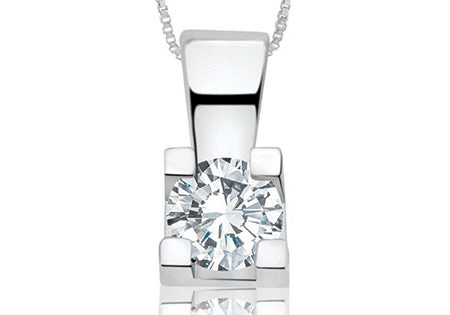 Round Diamond Pendant 14KT Gold Hot on Sale