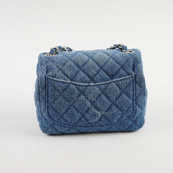 Chanel Mini Denim Square Blue 30 Series Online now