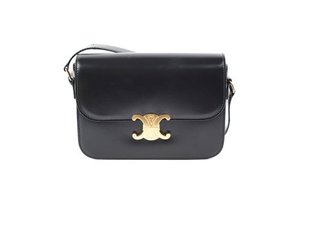 Celine Classique Triomphe Black Crossbody Bag For Sale