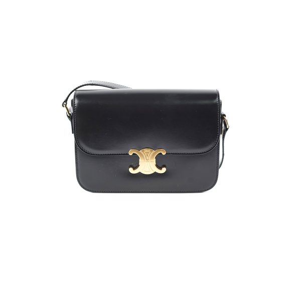 Celine Classique Triomphe Black Crossbody Bag For Sale