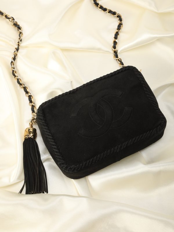 Chanel Suede Whipstitch Camera Bag Sale