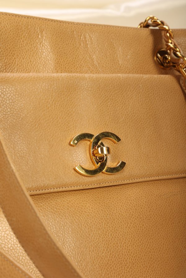 Chanel Caviar Double Sided Turnlock Tote Online