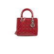 Christian Dior Medium Lady Dior Patent Red Online now