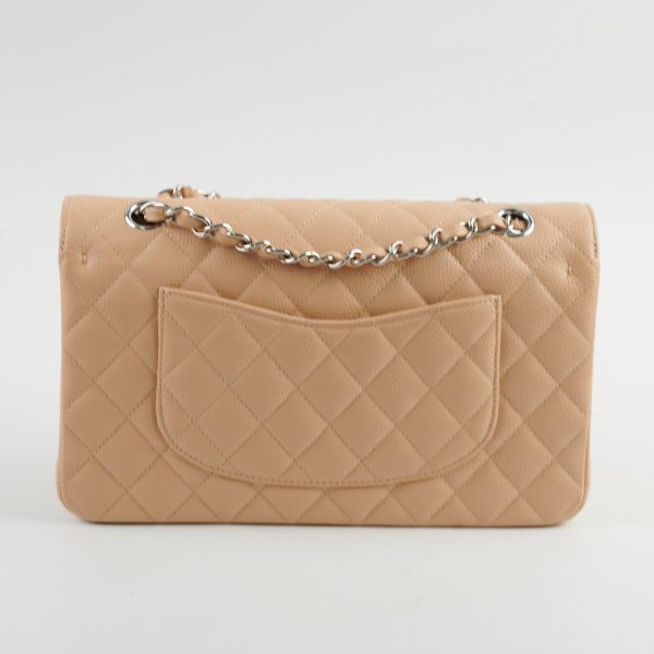 Chanel Medium Large Caviar Double Classic Flap Beige Online now