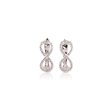 Earrings - Sterling Silver 925 CZ Vertical Infinity Huggies For Discount