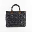 Christian Dior Lady Dior Large Lambskin Black Online now