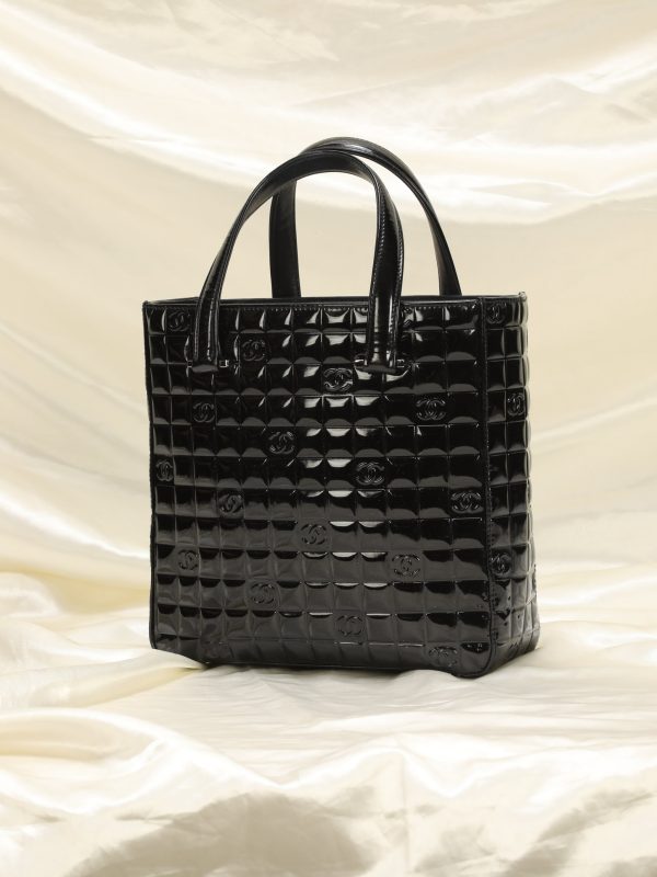 Chanel Patent Chocolate Bar Tote Online now