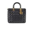 Christian Dior Lady Dior Large Lambskin Black Online now