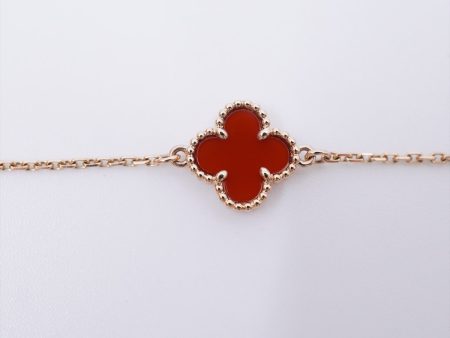 Van Cleef & Arpels VCA Sweet Alhambra Carnelian Bracelet For Cheap