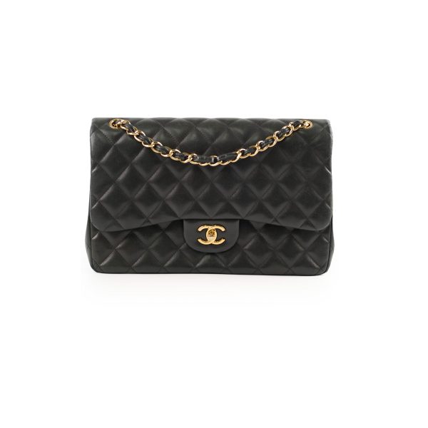 Chanel Jumbo Double Flap Lambskin Black GHW (19 series) Supply