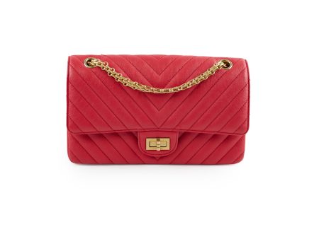 Chanel Reissue 226 Calfskin Red 27 series For Sale