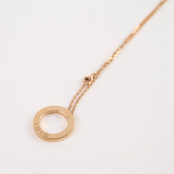 Cartier Love Necklace Rose Gold 3 Diamonds Discount