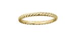 Ladies 10 Karat Yellow Gold 1.5mm Stackable Rope Ring on Sale