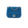 Chanel Mini Square Chevron Bag Blue Online