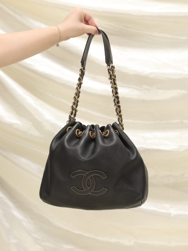 Chanel Chain Bucket Bag & Pouch Online now