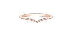 Ladies 10 Karat Rose Gold 1mm Stackable V Ring Hot on Sale