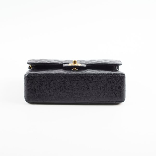 Chanel Small Caviar Double Classic Flap Black Microchipped Discount