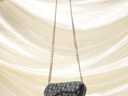 Dior Mini Saddle Pouch on Chain Hot on Sale