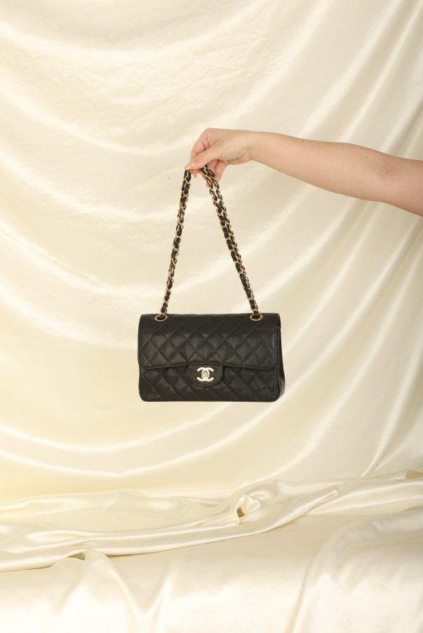 Chanel 2003 Caviar Small Double Flap Discount