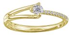 Ladies Canadian Diamond Engagement Ring 10KT Yellow Gold Hot on Sale