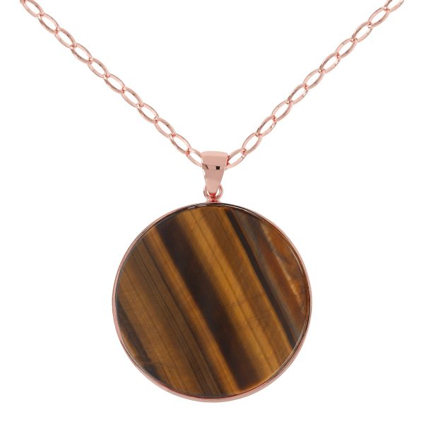 Bronzallure Alba Tiger s Eye Necklace Online Hot Sale