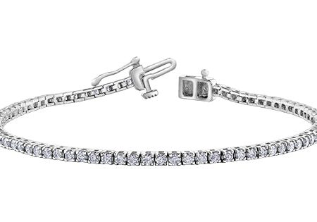 Ladies 10 Karat White Gold Diamond Bracelet (2.00TDW) Cheap