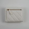 Chanel Caviar Compact Wallet White Online now