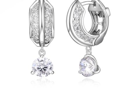 ELLE   GLIMMER  RHODIUM PLATED 6MM DANGLE For Sale