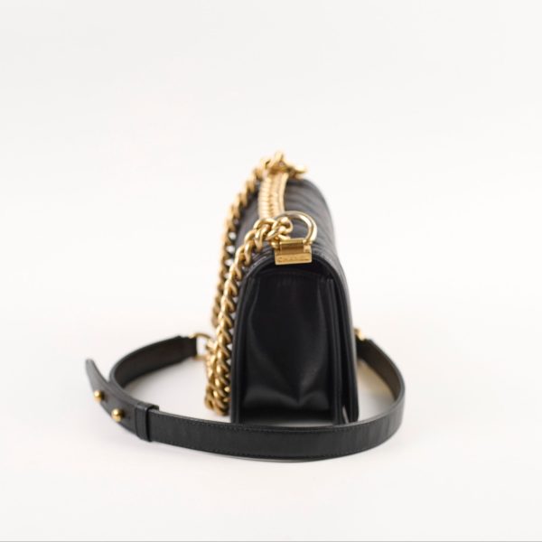 Chanel Small Boy Caviar Bag Black For Sale