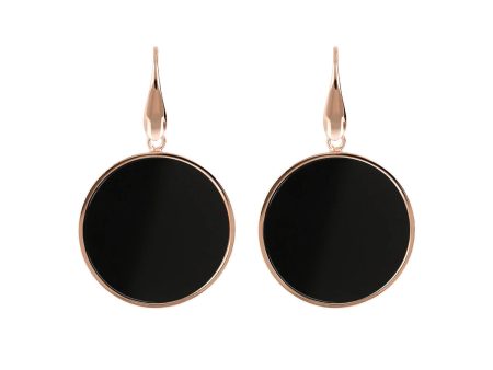 Bronzallure Alba Disc Black Onyx Dangle Earrings Online Hot Sale